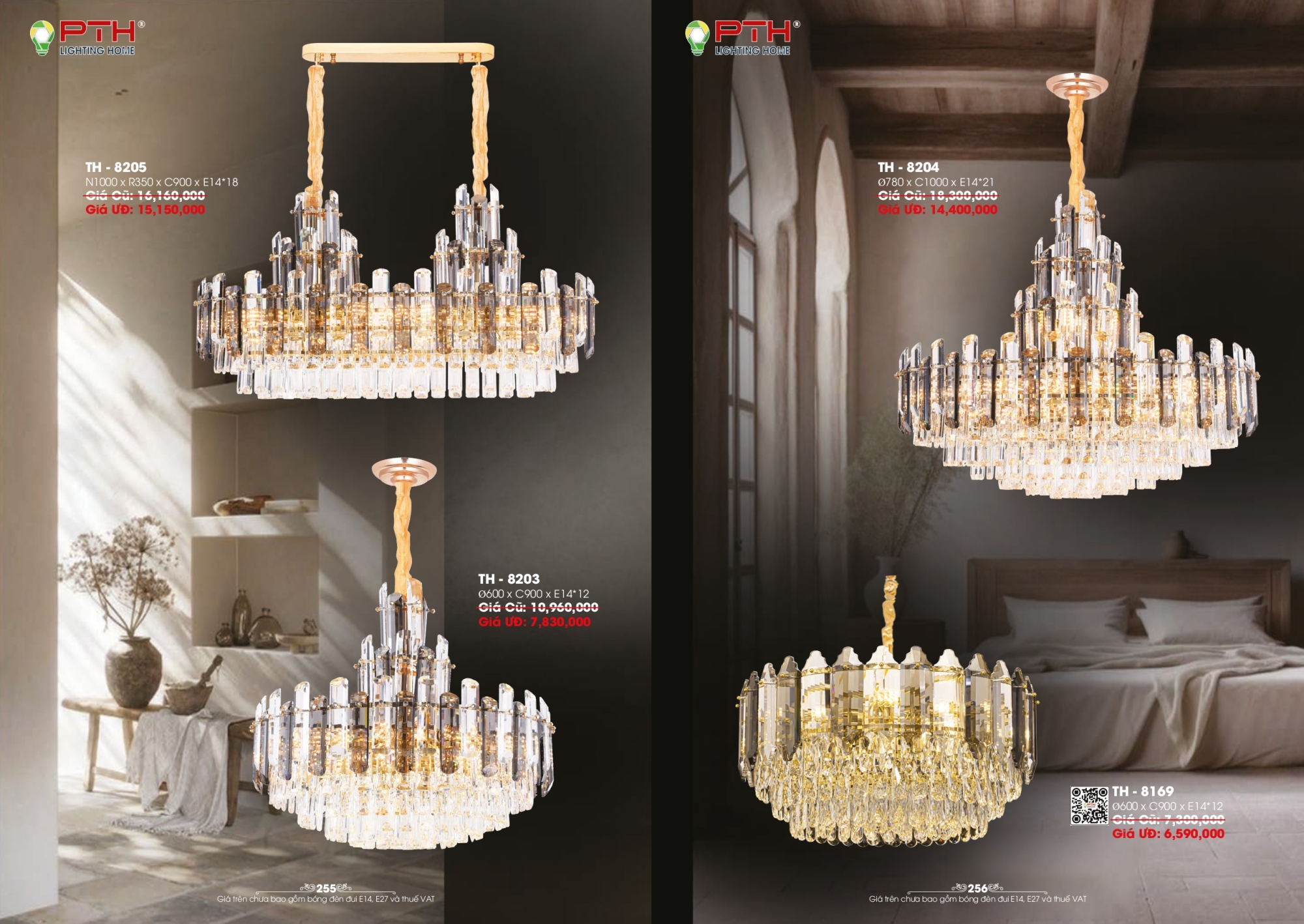 Bảng giá đèn trang trí PTH Lighting Home 2026